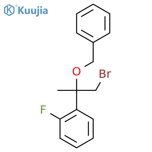 1-2-(benzyloxy)-1-bromopropan-2-yl-2-fluorobenzene structure