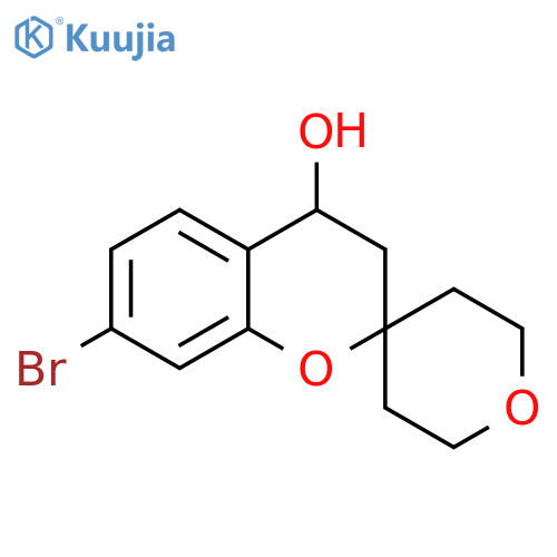 7-Bromo-2',3,3',4,5',6'-hexahydro-spiro[2H-1-benzopyran-2,4'-[4H]pyran]-4-ol structure