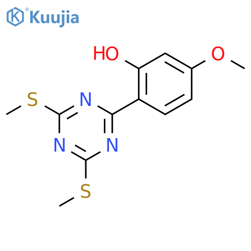 Phenol,2-[4,6-bis(methylthio)-1,3,5-triazin-2-yl]-5-methoxy- structure