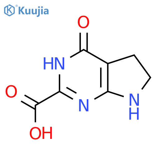 4-Oxo-4,5,6,7-tetrahydro-3H-pyrrolo[2,3-d]pyrimidine-2-carboxylic acid structure