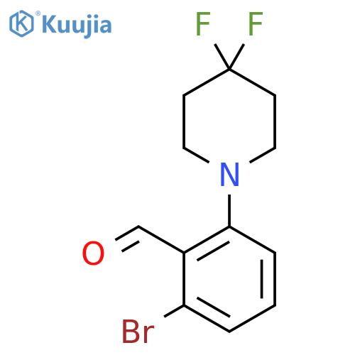2-Bromo-6-(4,4-difluoropiperidin-1-yl)benzaldehyde structure