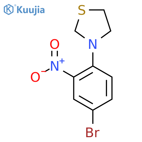 3-(4-Bromo-2-nitrophenyl)thiazolidine structure