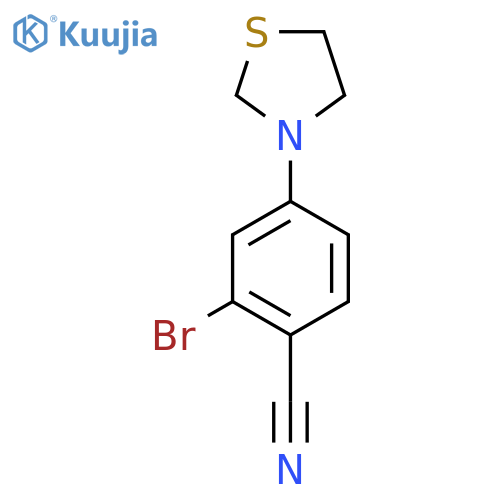 2-Bromo-4-(thiazolidin-3-yl)benzonitrile structure