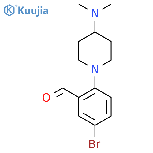 5-Bromo-2-(4-(dimethylamino)piperidin-1-yl)benzaldehyde structure