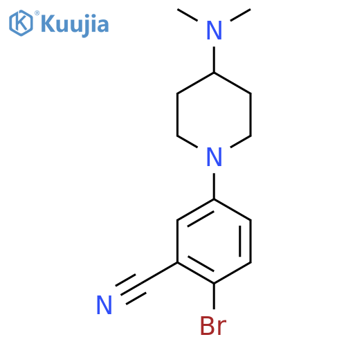 2-Bromo-5-(4-(dimethylamino)piperidin-1-yl)benzonitrile structure