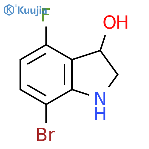 7-Bromo-4-fluoro-3-hydroxyindoline structure