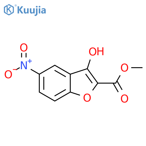 3-Hydroxy-5-nitro-benzofuran-2-carboxylic acid methyl ester structure
