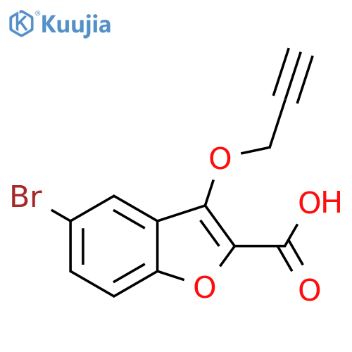 5-Bromo-3-prop-2-ynyloxy-benzofuran-2-carboxylic acid structure
