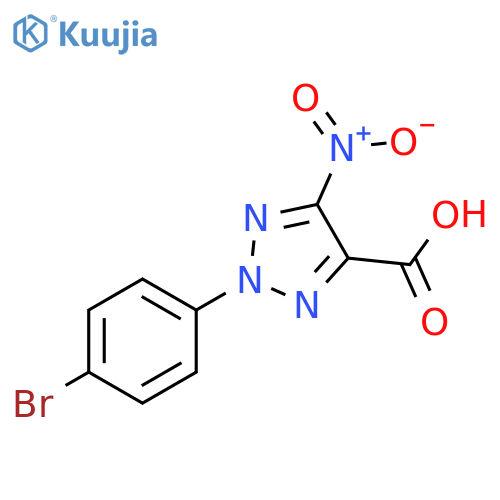 2-(4-Bromo-phenyl)-5-nitro-2H-[1,2,3]triazole-4-carboxylic acid structure