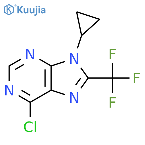 6-Chloro-9-cyclopropyl-8-trifluoromethyl-9H-purine structure