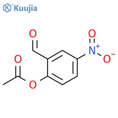 Benzaldehyde, 2-(acetyloxy)-5-nitro- structure