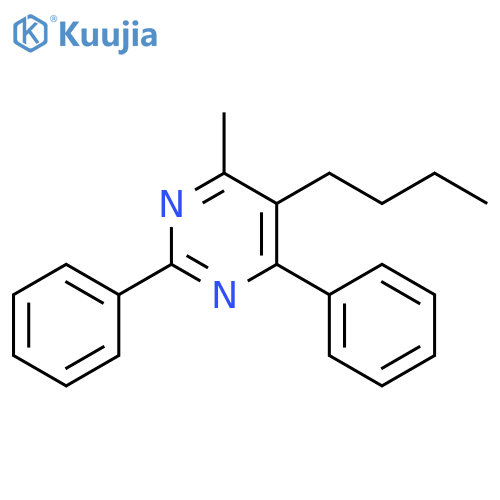 Pyrimidine, 5-butyl-4-methyl-2,6-diphenyl- structure