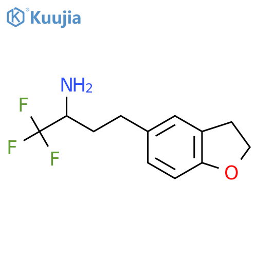 4-(2,3-dihydro-1-benzofuran-5-yl)-1,1,1-trifluorobutan-2-amine structure