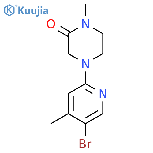 4-(5-Bromo-4-methylpyridin-2-yl)-1-methylpiperazin-2-one structure