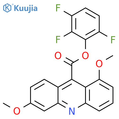 9-Acridinecarboxylic acid, 1,6-dimethoxy-, 2,3,6-trifluorophenyl ester structure