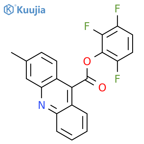 9-Acridinecarboxylic acid, 3-methyl-, 2,3,6-trifluorophenyl ester structure