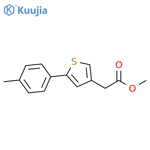 3-Thiopheneacetic acid, 5-(4-methylphenyl)-, methyl ester structure