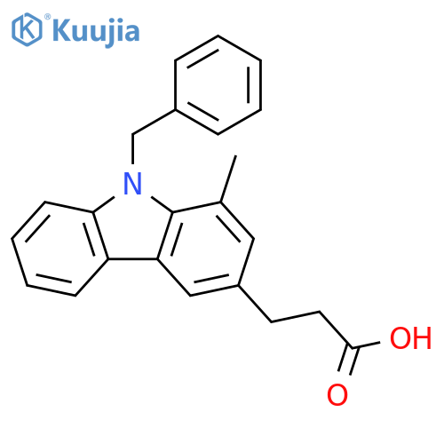 9H-Carbazole-3-propanoic acid, 1-methyl-9-(phenylmethyl)- structure