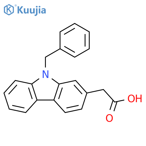 9H-Carbazole-2-acetic acid, 9-(phenylmethyl)- structure