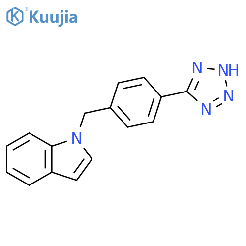 1H-Indole, 1-[[4-(1H-tetrazol-5-yl)phenyl]methyl]- structure