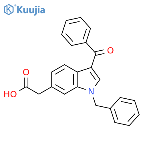 1H-Indole-6-acetic acid, 3-benzoyl-1-(phenylmethyl)- structure