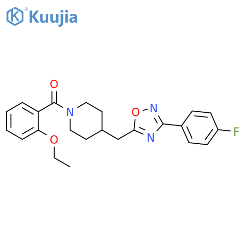 1-(2-ethoxybenzoyl)-4-{[3-(4-fluorophenyl)-1,2,4-oxadiazol-5-yl]methyl}piperidine structure