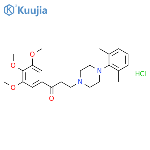 3-[4-(2,6-dimethylphenyl)piperazin-1-yl]-1-(3,4,5-trimethoxyphenyl)propan-1-one hydrochloride (1:1) structure