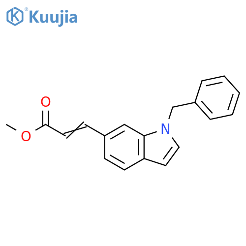 2-Propenoic acid, 3-[1-(phenylmethyl)-1H-indol-6-yl]-, methyl ester structure