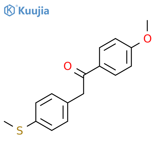 Ethanone, 1-(4-methoxyphenyl)-2-[4-(methylthio)phenyl]- structure