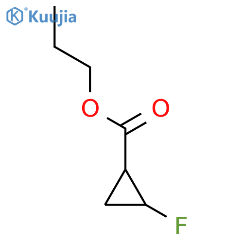 Cyclopropanecarboxylicacid, 2-fluoro-, propyl ester, (1S,2S)- structure