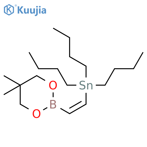 1,3,2-Dioxaborinane, 5,5-dimethyl-2-[(1Z)-2-(tributylstannyl)ethenyl]- structure