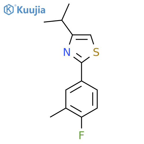 2-(4-Fluoro-3-methylphenyl)-4-(propan-2-yl)-1,3-thiazole structure
