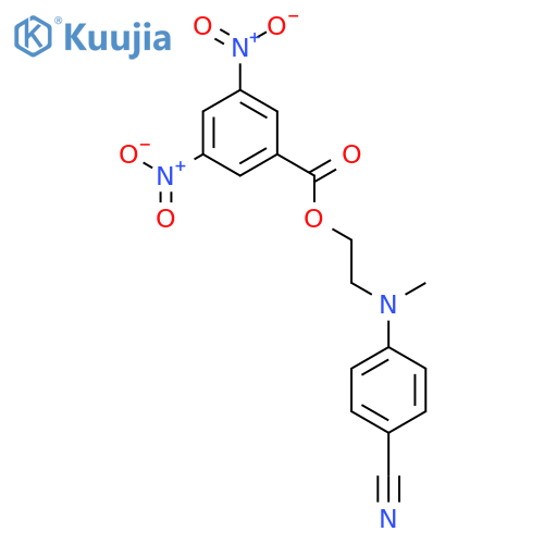 Benzonitrile, 4-[[2-[(3,5-dinitrobenzoyl)oxy]ethyl]methylamino]- structure