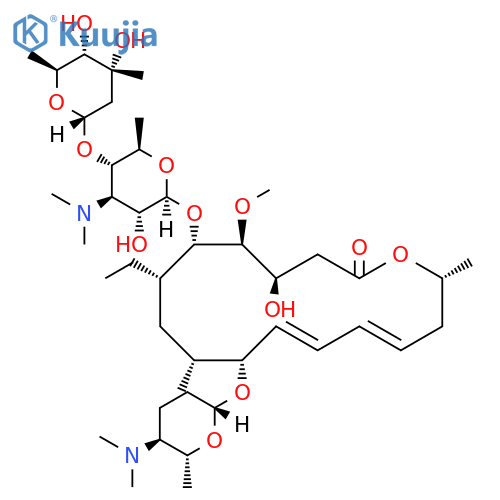 18-Deoxo-9-O-(2R,5S,6R)-5-(dimethylamino)tetrahydro-6-methyl-2H-pyran-2-yl-3-O-methylleucomycin V structure