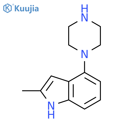 1H-Indole, 2-methyl-4-(1-piperazinyl)- structure