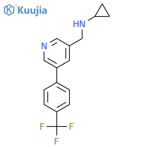 Cyclopropyl-[5-(4-trifluoromethylphenyl)-pyridin-3-ylmethyl]-amine structure