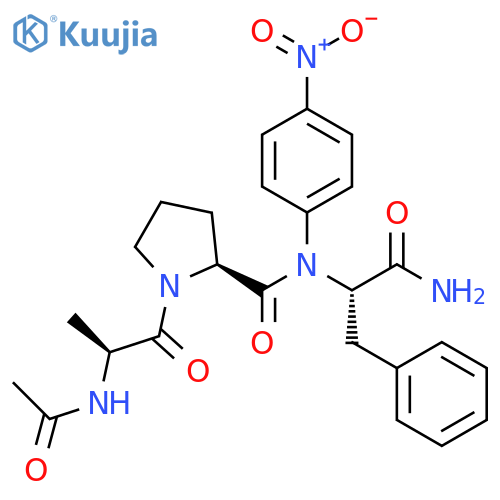 L-Phenylalaninamide, N-acetyl-L-alanyl-L-prolyl-N-(4-nitrophenyl)- structure