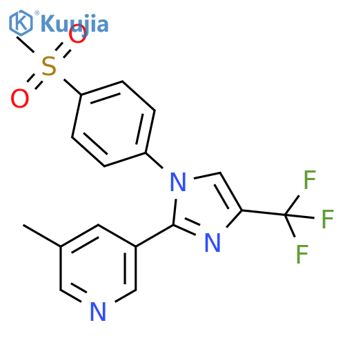 Pyridine,3-methyl-5-[1-[4-(methylsulfonyl)phenyl]-4-(trifluoromethyl)-1H-imidazol-2-yl]- structure