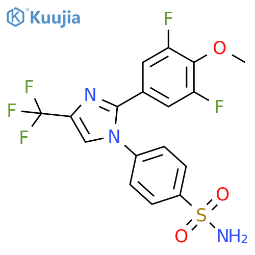 Benzenesulfonamide,4-[2-(3,5-difluoro-4-methoxyphenyl)-4-(trifluoromethyl)-1H-imidazol-1-yl]- structure