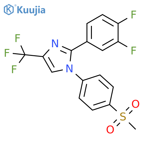 1H-Imidazole,2-(3,4-difluorophenyl)-1-[4-(methylsulfonyl)phenyl]-4-(trifluoromethyl)- structure