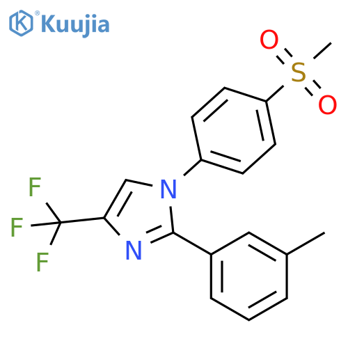 1H-Imidazole,2-(3-methylphenyl)-1-[4-(methylsulfonyl)phenyl]-4-(trifluoromethyl)- structure