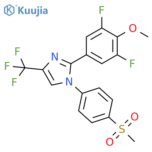 1H-Imidazole,2-(3,5-difluoro-4-methoxyphenyl)-1-[4-(methylsulfonyl)phenyl]-4-(trifluoromethyl)- structure