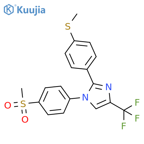 1H-Imidazole,1-[4-(methylsulfonyl)phenyl]-2-[4-(methylthio)phenyl]-4-(trifluoromethyl)- structure