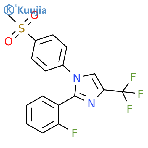 1H-Imidazole,2-(2-fluorophenyl)-1-[4-(methylsulfonyl)phenyl]-4-(trifluoromethyl)- structure