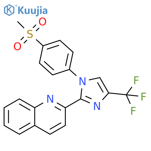 Quinoline,2-[1-[4-(methylsulfonyl)phenyl]-4-(trifluoromethyl)-1H-imidazol-2-yl]- structure