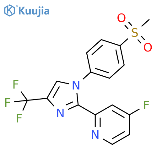 Pyridine,4-fluoro-2-[1-[4-(methylsulfonyl)phenyl]-4-(trifluoromethyl)-1H-imidazol-2-yl]- structure