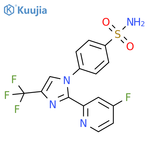 Benzenesulfonamide,4-[2-(4-fluoro-2-pyridinyl)-4-(trifluoromethyl)-1H-imidazol-1-yl]- structure