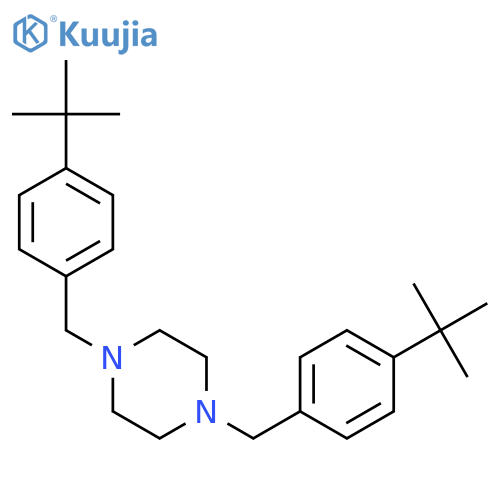 1,4-bis[(4-tert-butylphenyl)methyl]piperazine structure