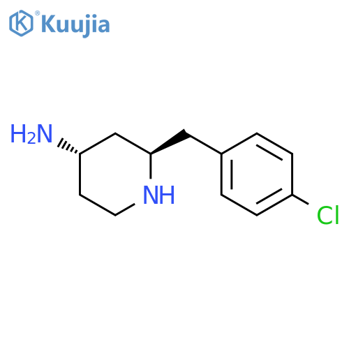 4-Piperidinamine, 2-[(4-chlorophenyl)methyl]-, (2r-trans)-(9ci) structure