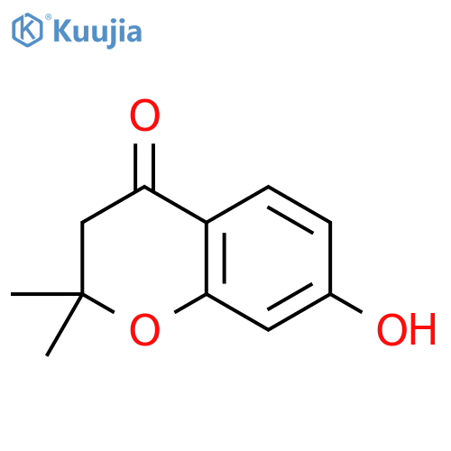 7-hydroxy-2,2-dimethyl-3,4-dihydro-2H-1-benzopyran-4-one structure